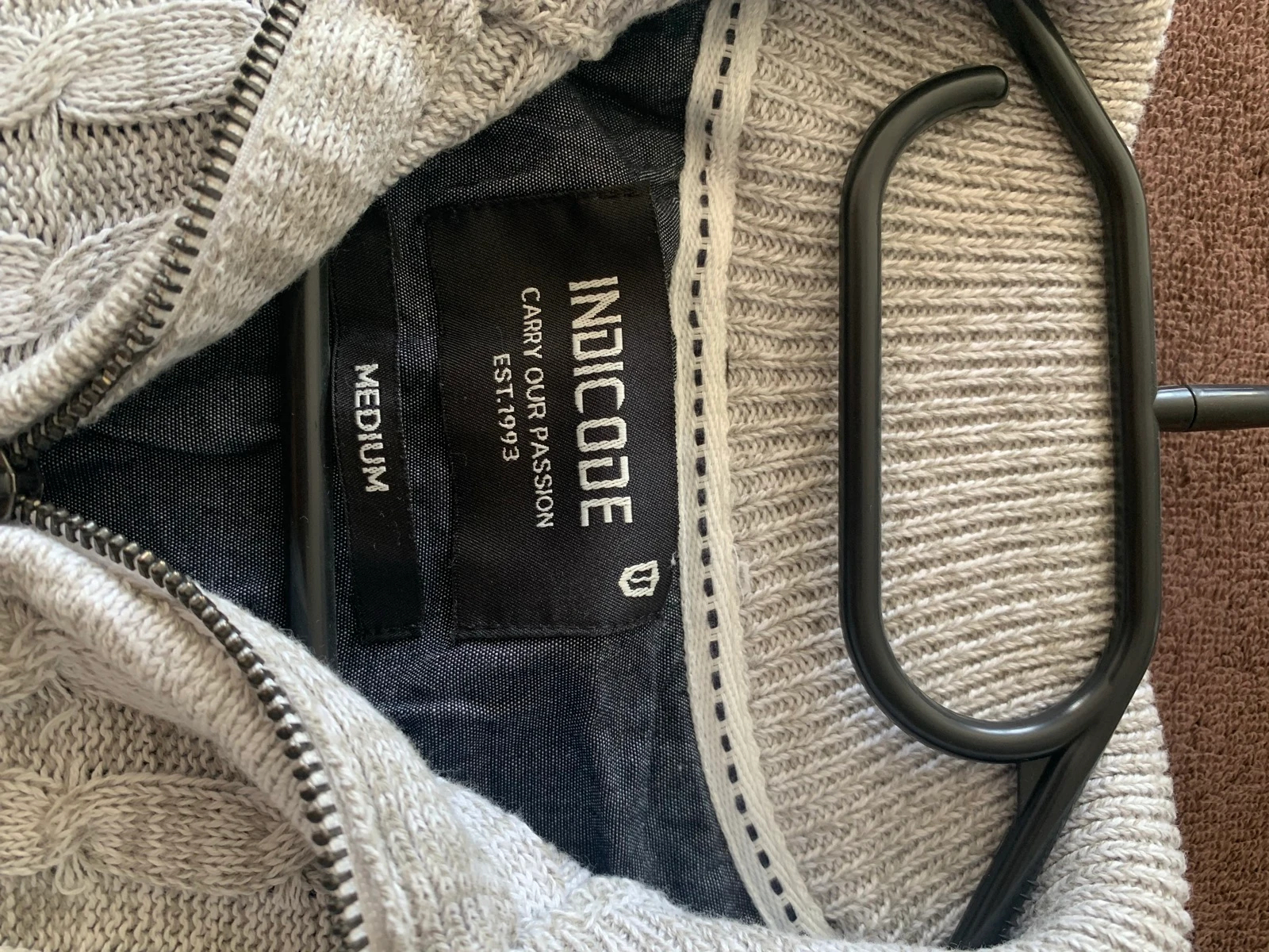 Indicode men's grey twisted sweater – Size M – New – photo 3